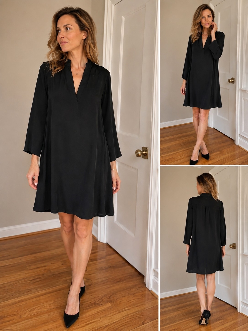 COS Black 100% Silk Dress – Size XS